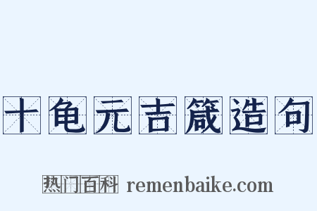 十龟元吉箴造句是什么意思的图片